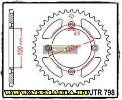  JT Sprockets hátsó lánckerék, 798, Suzuki RM80-85, Yamaha YZ 80-85 (jtr798)