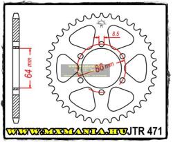  JT Sprockets hátsó lánckerék, 471, Kawasaki KE/KD (jtr471)