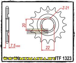  JT Sprockets első lánckerék, R 1323, Honda CR/CRF/CRF-X (jtf1323)