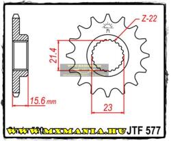 JT Sprockets első lánckerék, R 577, Yamaha SRX/TT/XT/SZR/XTZ, Muz Road (jtf577)