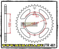  JT Sprockets hátsó lánckerék, 461, Kawasaki KX80-100, Suzuki RM100 (jtr461)
