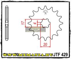 JT Sprockets első lánckerék, 429, Suzuki RM/APX/ZR/FM (jtf429)