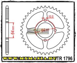  JT Sprockets hátsó lánckerék, 1796, Suzuki Road RV125 (jtr1796)