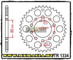 JT Sprockets hátsó lánckerék, 1334, Honda utcai motorokhoz (jtr1334)