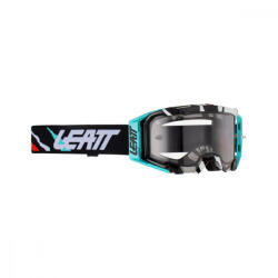 Leatt MX Velocity 5.5 2023 szemüveg, fekete-fehér-kék, füst tükör lencse (8023020290)