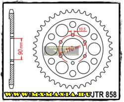 JT Sprockets hátsó lánckerék, 858, Yamaha XV/TR (jtr858)