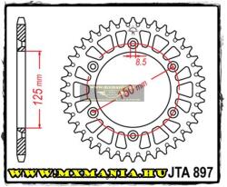 JT Sprockets hátsó lánckerék, ALU, 897, Husaberg és KTM motorokhoz (jta897)