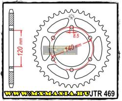 JT Sprockets hátsó lánckerék, 469, Kawasaki KE/KV-175 (jtr469)