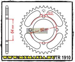 JT Sprockets hátsó lánckerék, 1910, AEON ATV, Yamaha ATV (jtr1910)