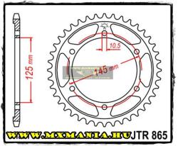  JT Sprockets hátsó lánckerék, 865, Yamaha FZ/FZX/FZR (jtr865)
