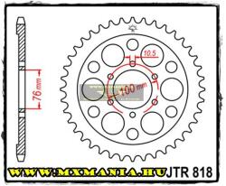 JT Sprockets hátsó lánckerék, 818, Suzuki GS/GSX/RE (jtr818)