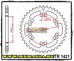 JT Sprockets hátsó lánckerék, 1421, Bombardier ATV DS650 (jtr1421)
