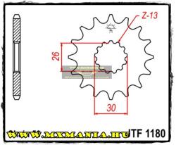 JT Sprockets első lánckerék, 1180, Triumph utcai motorokhoz (jtf1180)