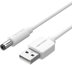 Vention Cablu pentru incarcare Vention CEYWG, USB/DC 5.5mm, 3A, 1.5m, Alb (056216)