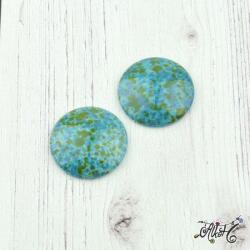  Színezett üveglencse, cabochon - türkiz (25mm)