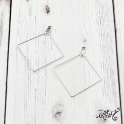  Orvosi fém rombusz fülbevaló alap (1 pár)