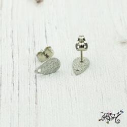 Orvosi fém szerelhető csepp bedugós fülbevaló alap (1 pár)