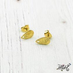  Orvosi fém szerelhető arany, csepp bedugós fülbevaló alap (1 pár)