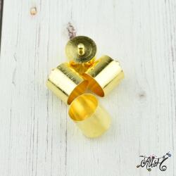  Végzáró kupak - sötétebb arany, 16x14mm