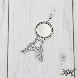  Eiffel torony medál alap, tibeti ezüst (20mm)