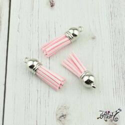  Velúr hatású bojt kicsi (3, 5 cm) - világos rózsaszín