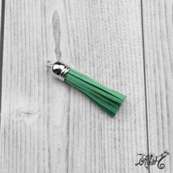  Velúr hatású bojt (6cm) - smaragdzöld