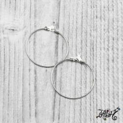  Platina színű karika alap (1 pár)