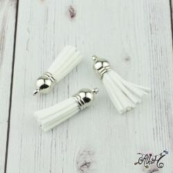  Velúr hatású bojt kicsi (3, 5 cm) - fehér