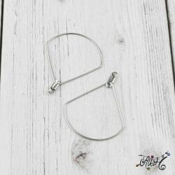 Orvosi fém csepp fülbevaló alap (1 pár)