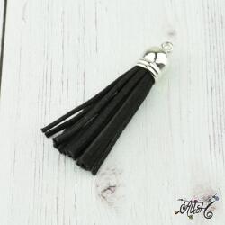  Velúr hatású bojt (6 cm) - fekete