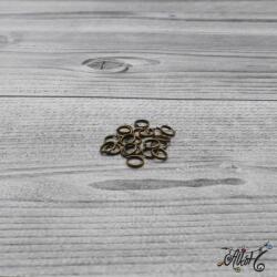 Szerelőkarika dupla - antik bronz, 6 mm (20 db)