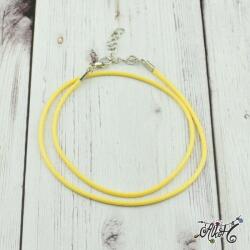  Viaszolt szál nyaklánc alap - citromsárga (1db)