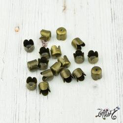  Tulipán kupak, antik bronz (7x7mm)