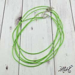 Bőr nyaklánc alap - világoszöld