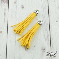  Velúr hatású bojt, hosszú (7, 5cm) - okkersárga