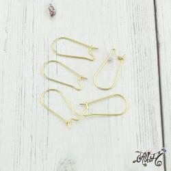  Orvosi fém akasztós fülbevaló alap, arany (1 pár)