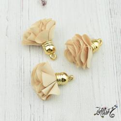  Textil virág bojt - cappuccino