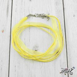  Organza nyaklánc alap - citromsárga