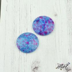  Színezett üveglencse, cabochon - királykék (25mm)