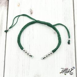 Zsinór makramé karkötő alap, smaragdzöld