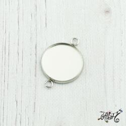  Orvosi fém tányéros összekötő medál alap (18mm belső)