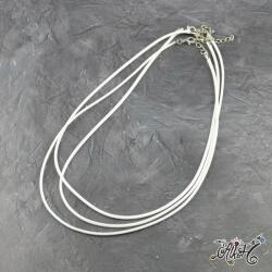 Viaszolt szál nyaklánc alap - fehér (1db)