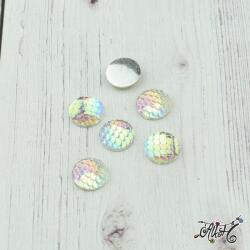  Gyöngyház pikkely mintás kaboshon (12mm)