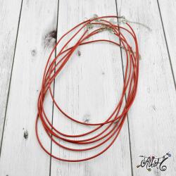  Bőr nyaklánc alap - piros