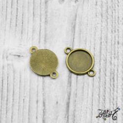  Összekötő medál alap - antik bronz (12 mm)