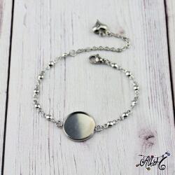  Orvosi fém tányéros karkötő alap (belső: 16mm)