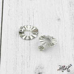  Orvosi fém nagyméretű bedugós szerelhető fülbevaló alap (1 pár)