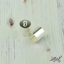  Végzáró kupak - ezüst, 14x10mm