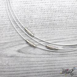  Sodrony nyaklánc alap - fehér