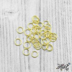 Szerelőkarika szimpla - arany 6 mm (20 db)